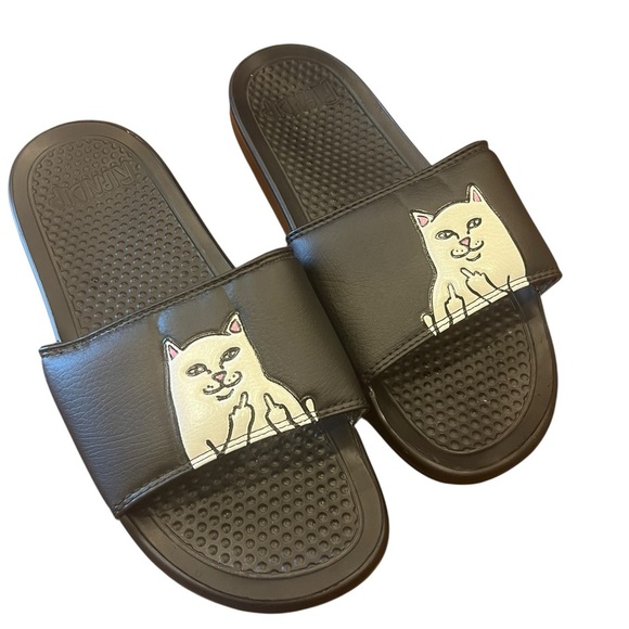 RIPNDIP Black Lord Nermal Slides - Picture 1 of 5